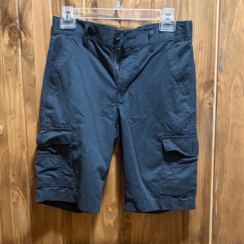 Boys Black Cargo Shorts - Classic Utility Style
